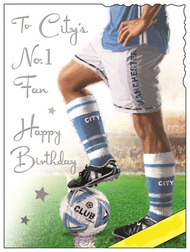 Jonny Javelin Manchester City's No.1 Fan Birthday Card