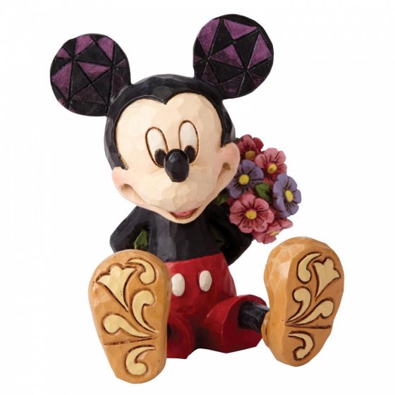 Enesco Disney Traditions Mickey Mouse with Flowers Mini Figurine