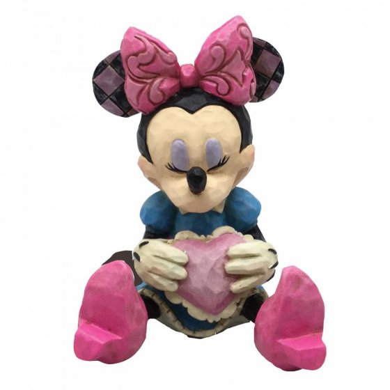 Enesco Disney Minnie Mouse With Heart Mini Figure