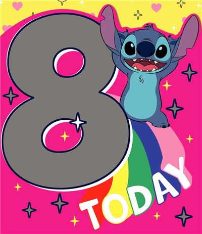 Carlton Cards Disney Stitch 8th Birthday*