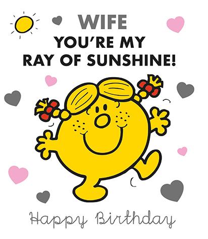 Words N Wishes Little Miss Wife Birthday Card