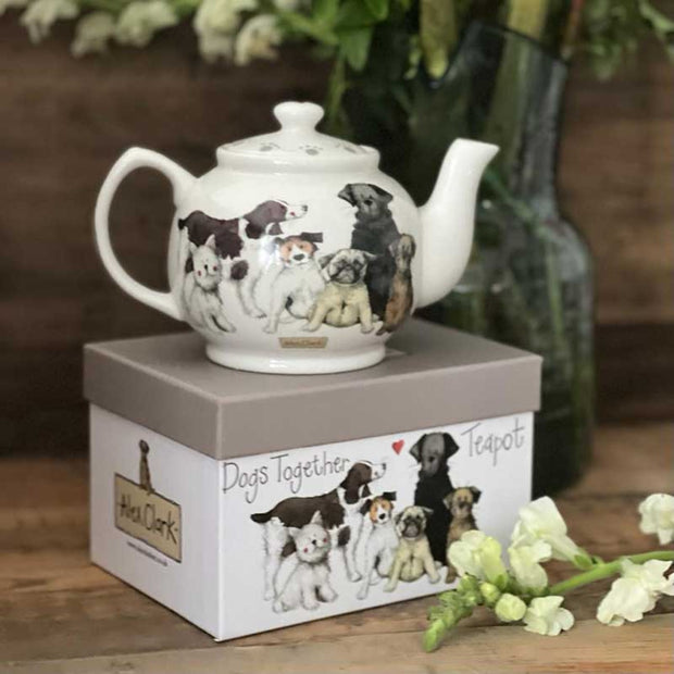 Alex Clark Delightful Dogs Together Teapot*