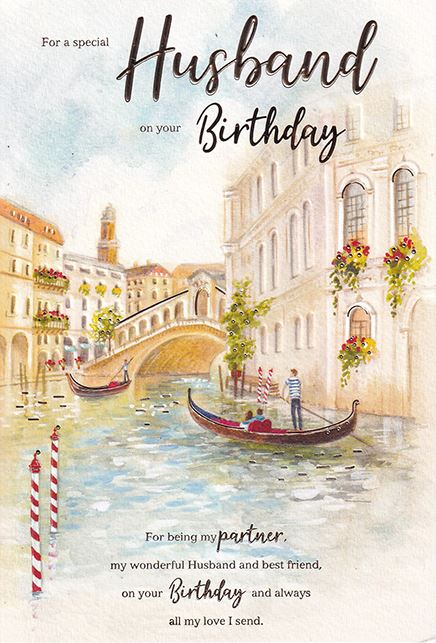 ICG Husband Venice  Birthday Card*