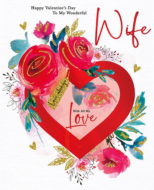 Words N Wishes Wife Valentine's Day Card