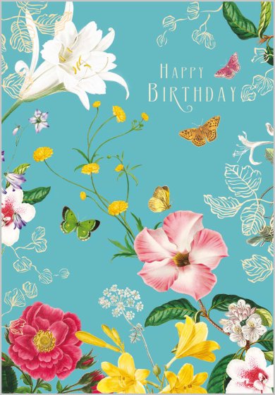 Abacus Velvet Rose Birthday Card*