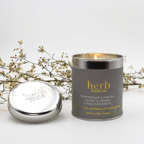 Herb Dublin Lemongrass And Ginger Tin Candle