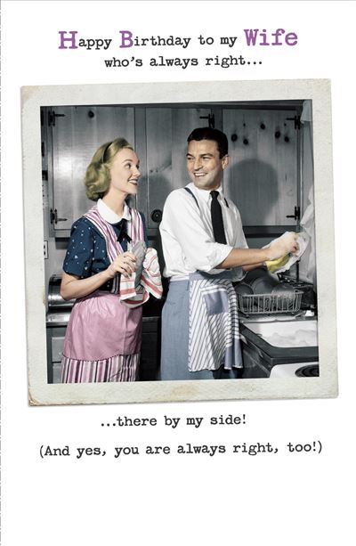 Hanson White Wife Birthday Card