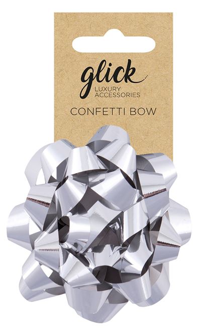 Glick Confetti Bow Silver*