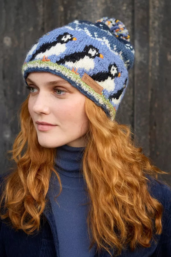 Pachamama Circus Of Puffins Bobble Beanie