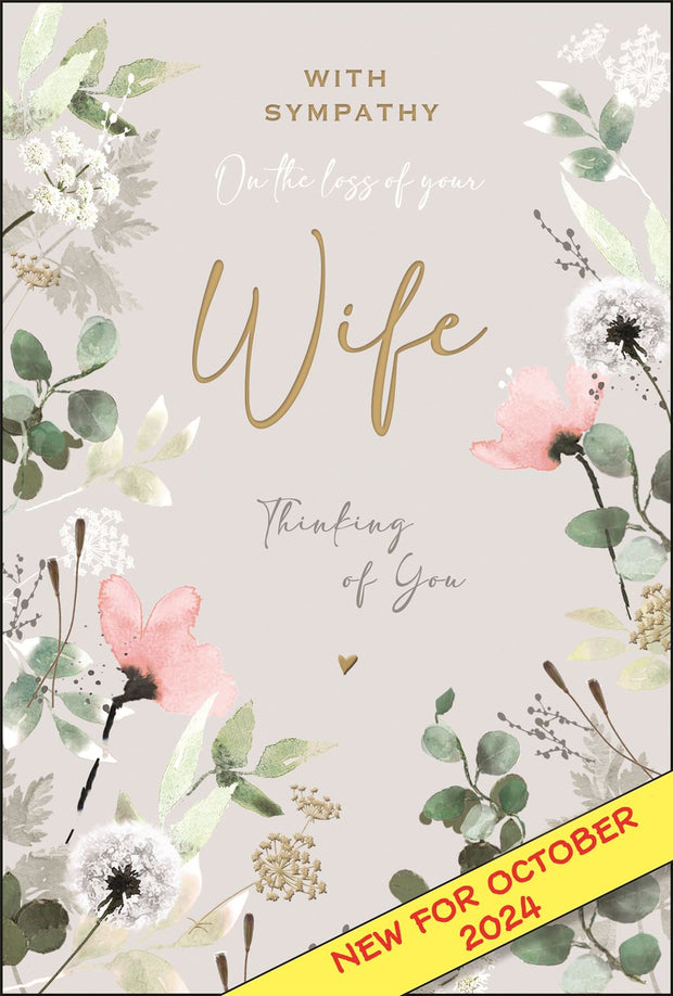 Jonny Javelin Sympathy Loss of Wife Card*
