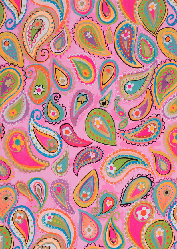 Glick Paper Salad Paisley Pinks Flat Wrap