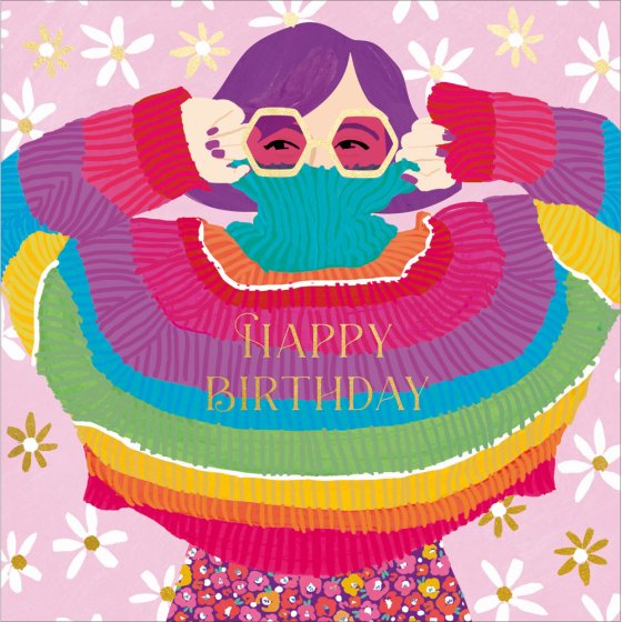 Woodmansterne Rainbow Girl Birthday Card*