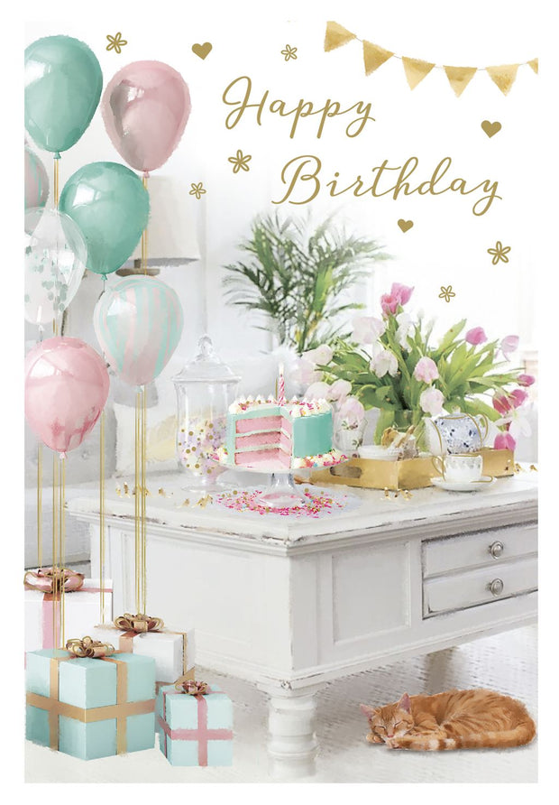 ICG Balloons & Cake Birthday Card*