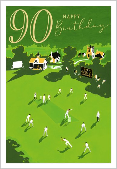 Abacus 90th Birthday Cricket Match Card*