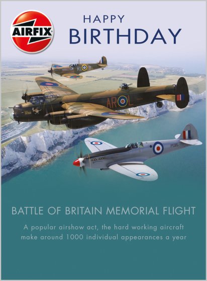 Abacus Airfix Aircraft Battle of Britain Memorial Flight Birthday Card*