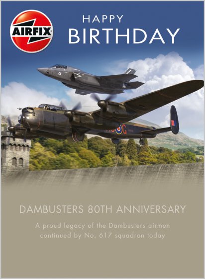 Abacus Airfix Aircraft Dambusters 80th Anniversary Birthday Card ...