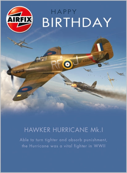 Abacus Airfix Aircraft Hawker Hurricane Mk.I Birthday Card*