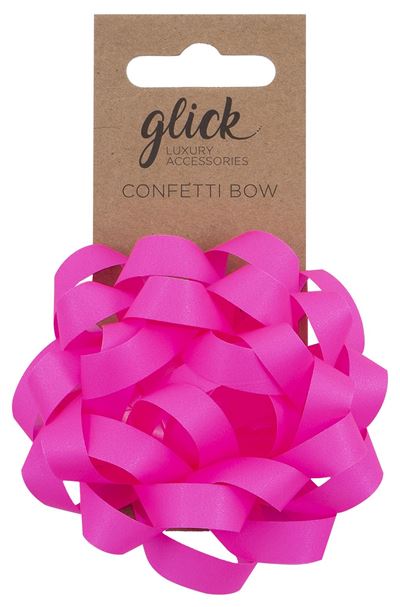 Glick Neon Pink Confetti Bow*