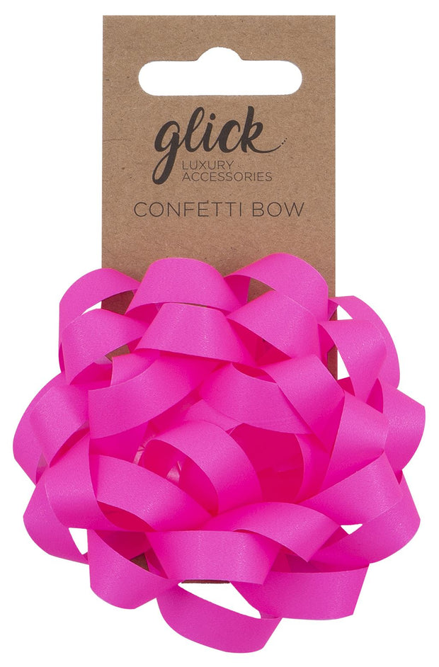Glick Neon Pink Confetti Bow*