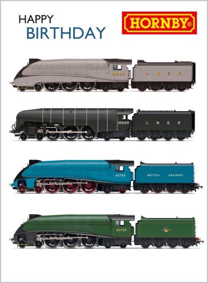 Abacus Hornby Trains Streamlined Steam Birthday Card*