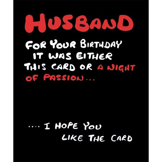 Woodmansterne Husband Birthday Card*