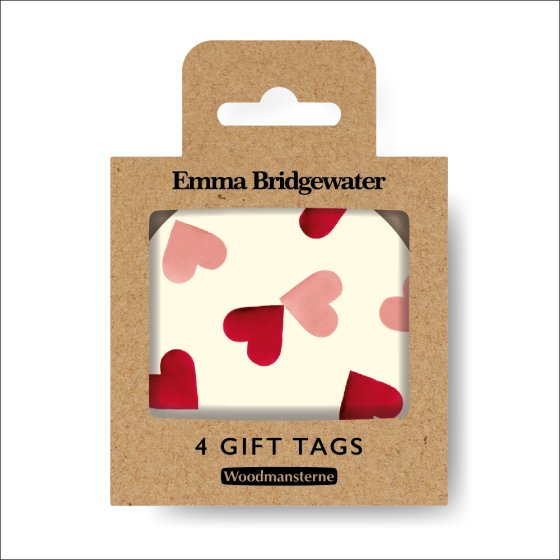 Emma Bridgewater Pink Hearts Tag 4 Multipack