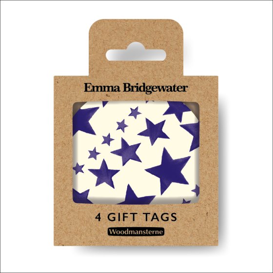 Emma Bridgewater Blue Stars Tag 4 Multipack