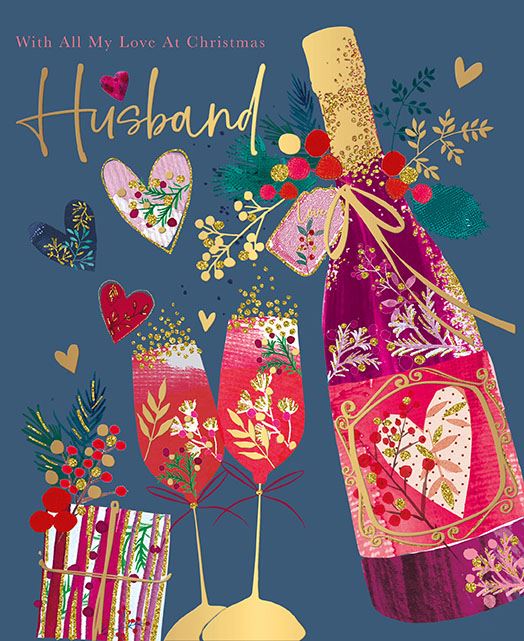 Words N Wishes Husband Christmas Card**