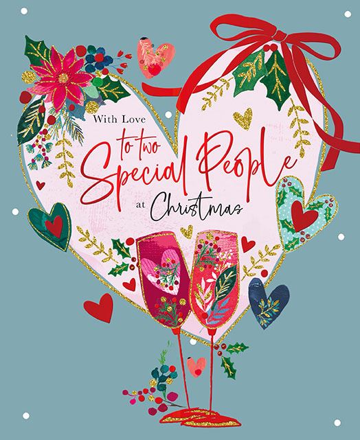 Words N Wishes To Two Special People Christmas Card**