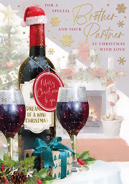 Words N Wishes Brother & Partner Christmas Card**