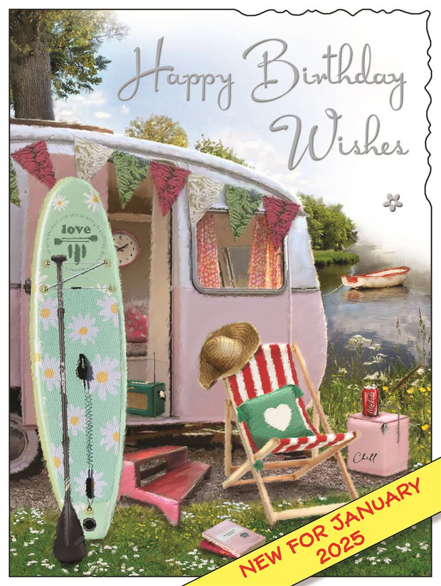 Jonny Javelin Paddle Board Birthday Card*