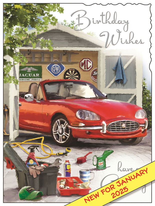 Jonny Javelin Classic Car Birthday Card*