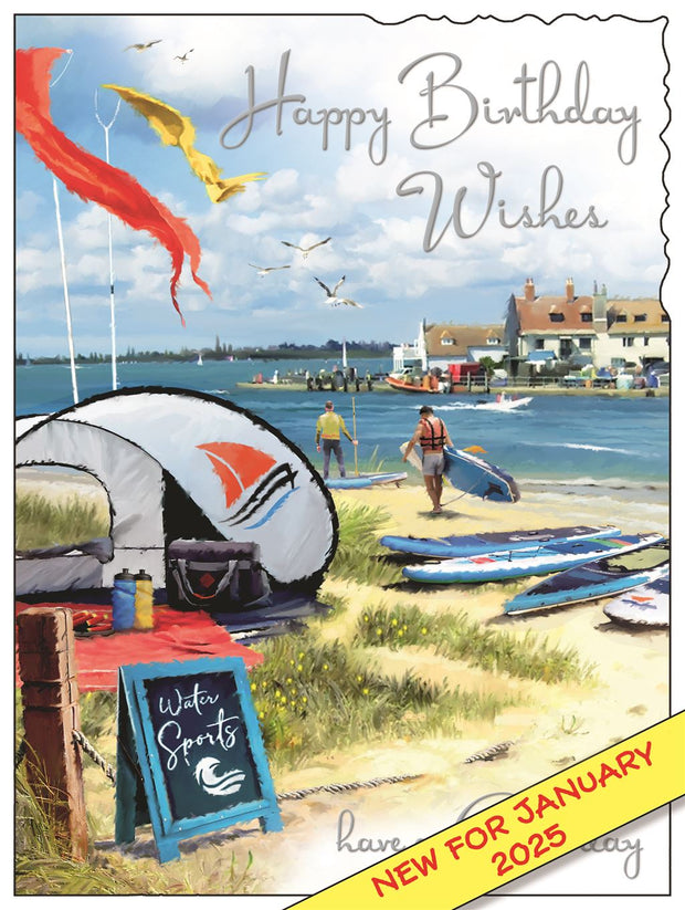 Jonny Javelin Watersports Birthday Card*