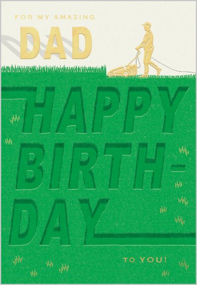 Abacus Lawn Mower Dad Birthday Card*