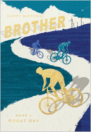 Abacus Brother Cycling Birthday Card*