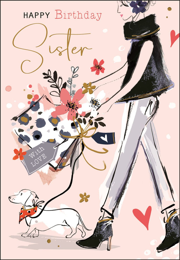 Jonny Javelin Sister Birthday Card*
