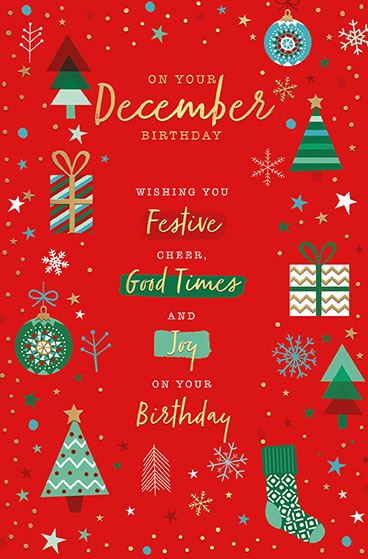 Words N Wishes December Birthday Card*