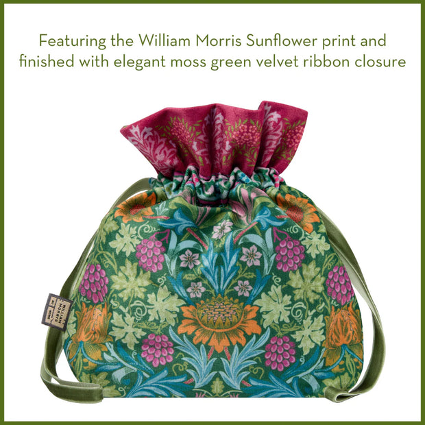 Heathcote & Ivory William Morris Sunflower Swan Hand Care Pouch