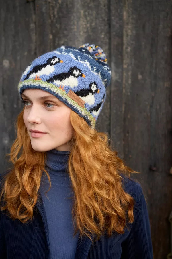 Pachamama Circus Of Puffins Bobble Beanie
