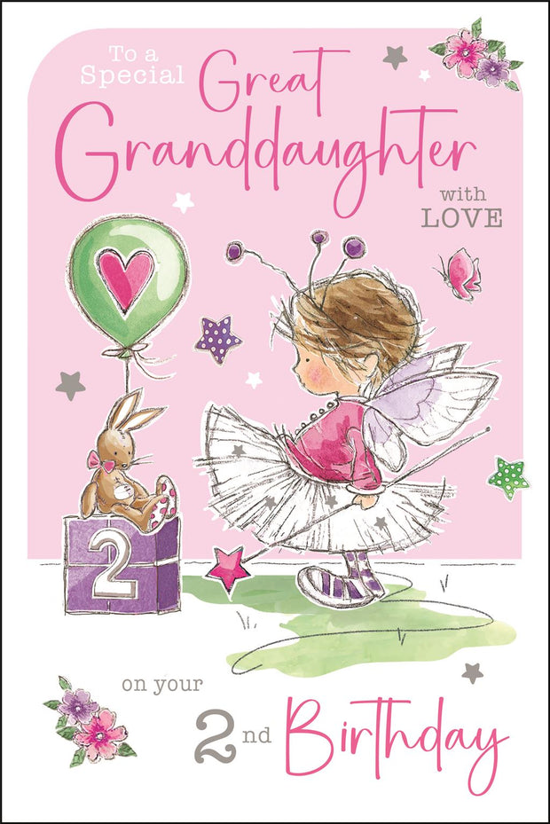 Jonny Javelin Great Granddaughter 2nd Birthday Card