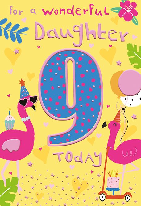 ICG Daughter 9th Birthday Card