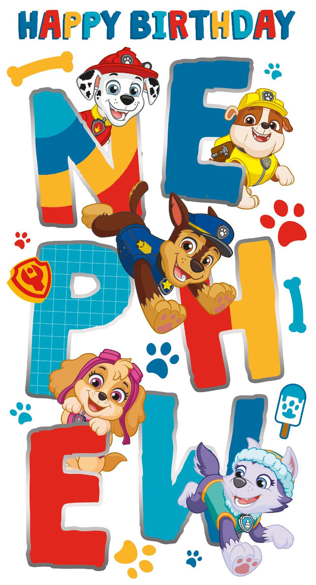 Paw Patrol Nephew Birthday Card*