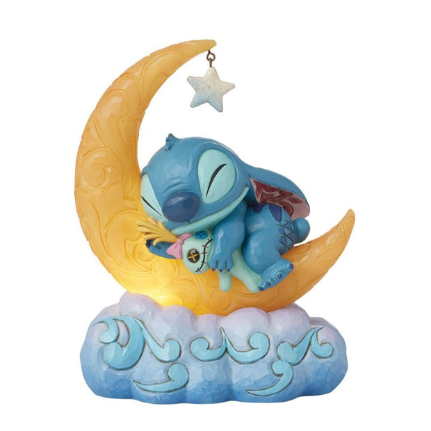 Enesco Disney Traditions Sweet Dreams (Stitch & Scrump on Light-up Moon Figurine)