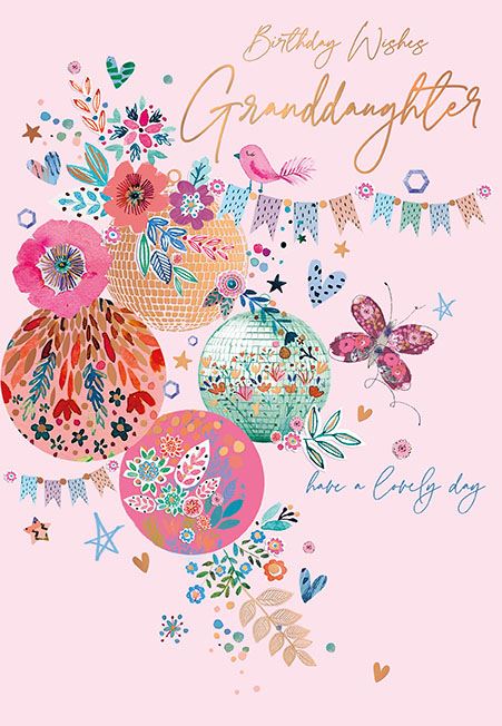 Words N Wishes Granddaughter Birthday Card*