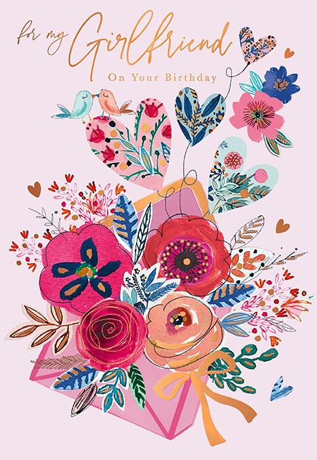 Words N Wishes Girlfriend Birthday Card*