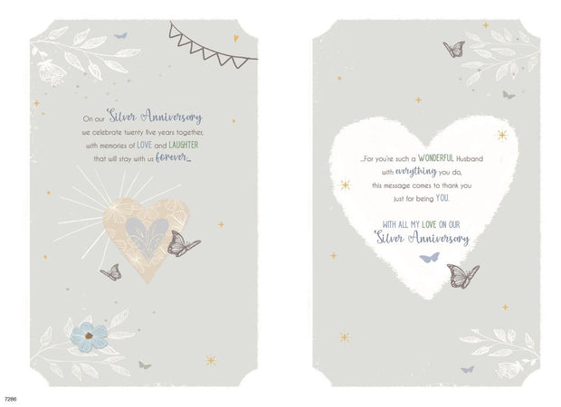 ICG Husband Silver Anniversary Card*