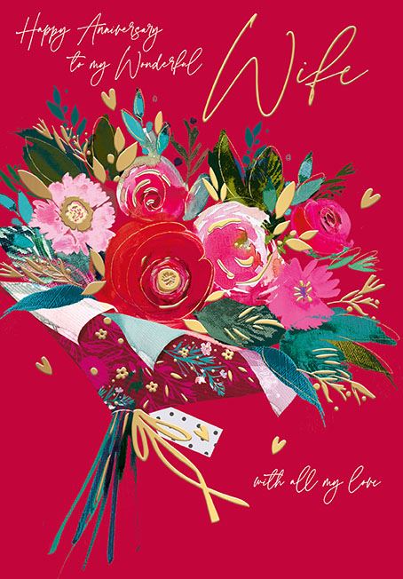 Words N Wishes Wife Anniversary Card
