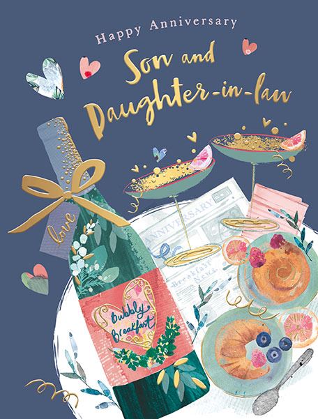 Words N Wishes Son & Daughter-in-Law Anniversary Card