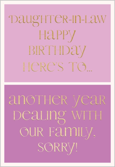 Abacus Daughter in Law Birthday Card*