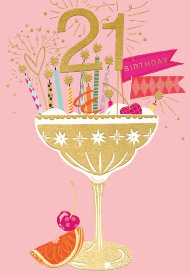 Abacus 21st Birthday Card*